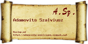 Adamovits Szalviusz névjegykártya